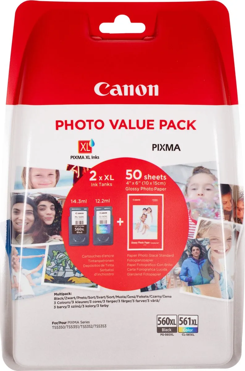 PG-560XL/CL561XL - Inktcartridge - Multipack de Canon en Multicolore – photo produit
