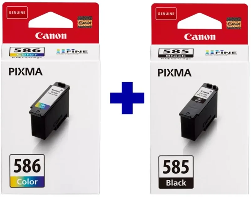 PG-585 + CL-586 - Inktcartridge - Origineel - Hoge capaciteit - Kleur en + Retourzakje de Canon en Noir – photo produit