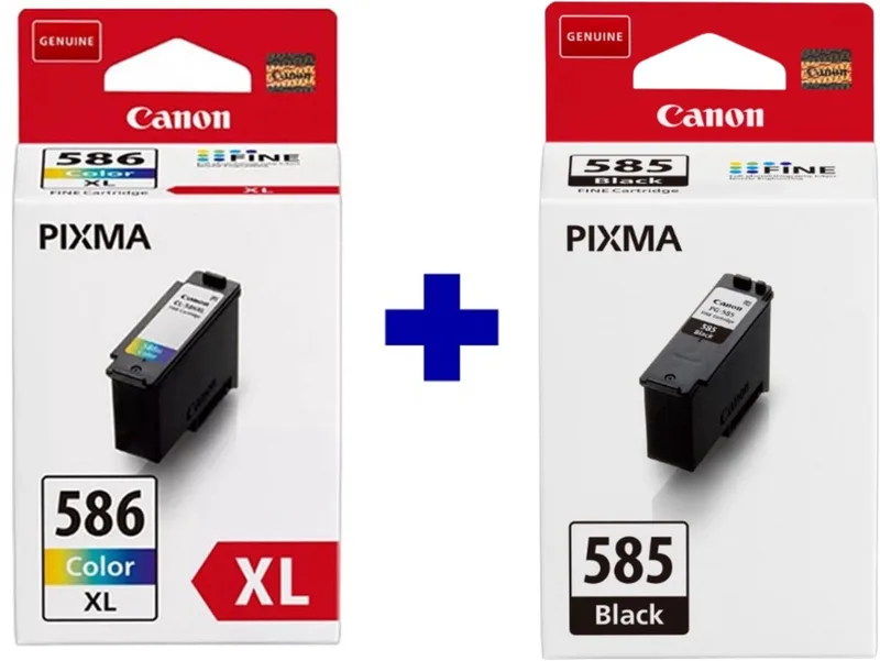 PG-585 + CL-586XL - Inktcartridge - Origineel - Hoge capaciteit - Kleur en + Retourzakje von Canon in Schwarz – Produktfoto