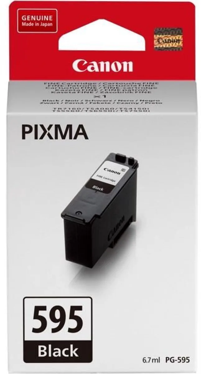 PG-595 - Inktcartridge - Origineel - Standaard capaciteit by Canon in Black – product photo