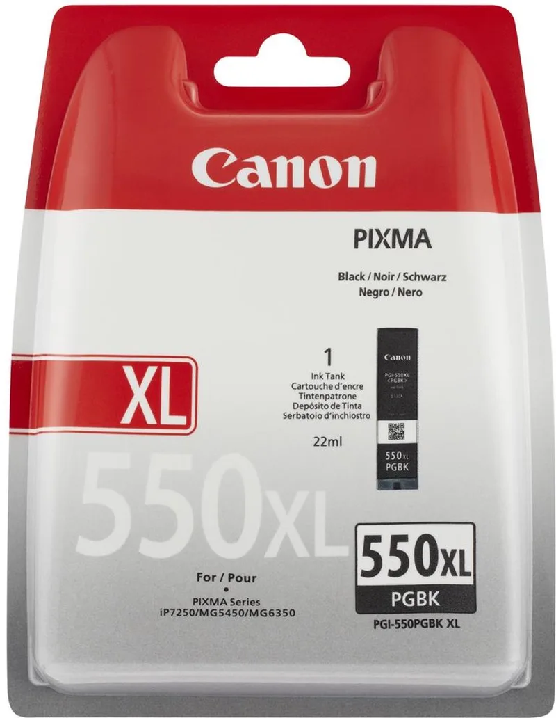 PGI-550PGBK XL - Inktcartridge / Pigment / Hoge Capaciteit von Canon in Schwarz – Produktfoto