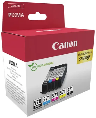 PGI-570/CLI-571 - Inktcartridge - Origineel - Standaard capaciteit - Kleur + Retourzakje by Canon in Black – product photo 2 of 2