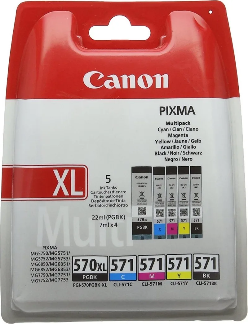 PGI-570XL/CLI-571 - Inktcartridge - Zwart / Kleur de Canon en Multicolore – photo produit