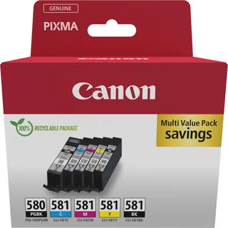PGI-580/CLI-581 - Inktcartridge - Origineel - Standaard capaciteit - Kleur von Canon in Schwarz – Produktfoto 1 von 2