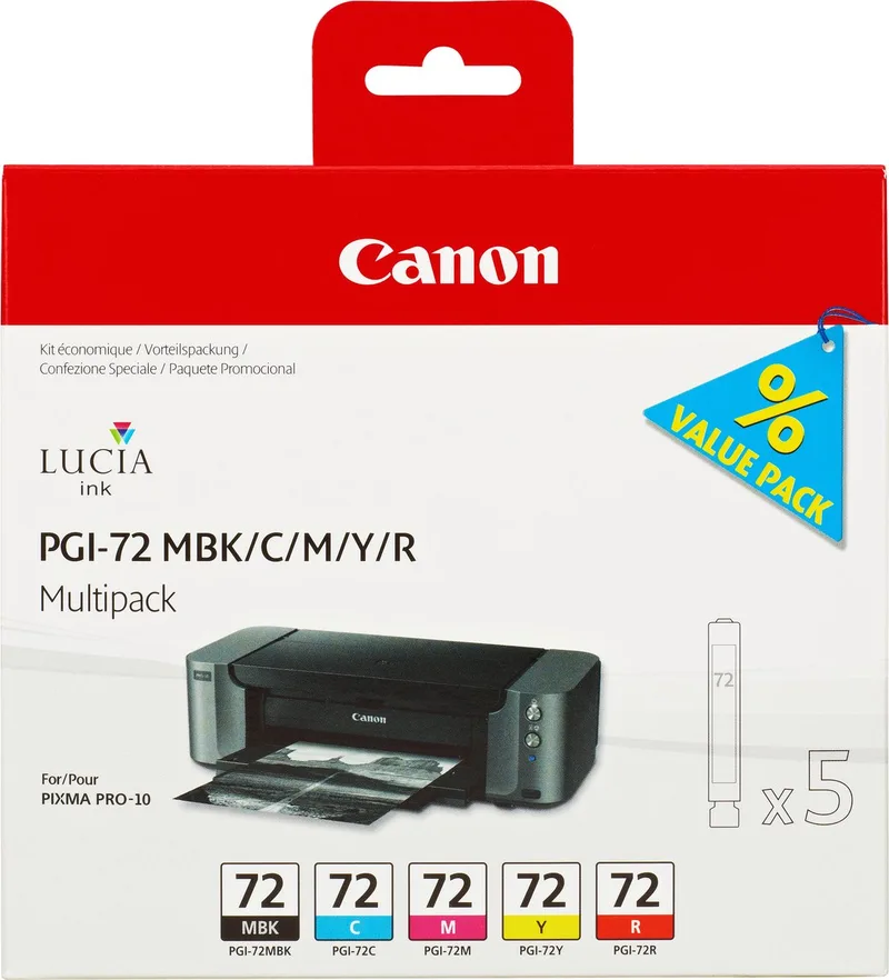 PGI-72 - Inktcartridge / Cyaan / Geel / Magenta / Rood de Canon en Multicolore – photo produit