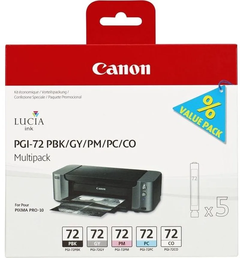 pgi-72 Inktcartridge - Kleur & Zwart + Retourzakje de Canon en Multicolore – photo produit