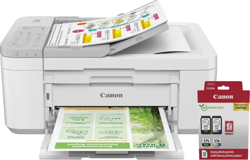 PIXMA TR4756i + 1 set extra inkt + fotopapier van Canon – productfoto