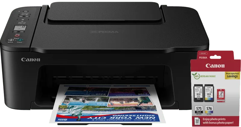 PIXMA TS3750i + 1 set extra cartridges + fotopapier van Canon – productfoto