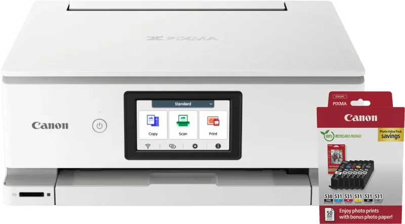 PIXMA TS8751 + 1 set extra cartridges + fotopapier van Canon – productfoto