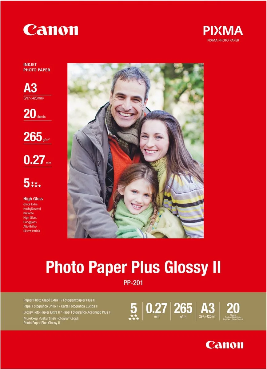 PP-201 Papier - A3 / 20 vellen / 260 g de Canon – photo produit