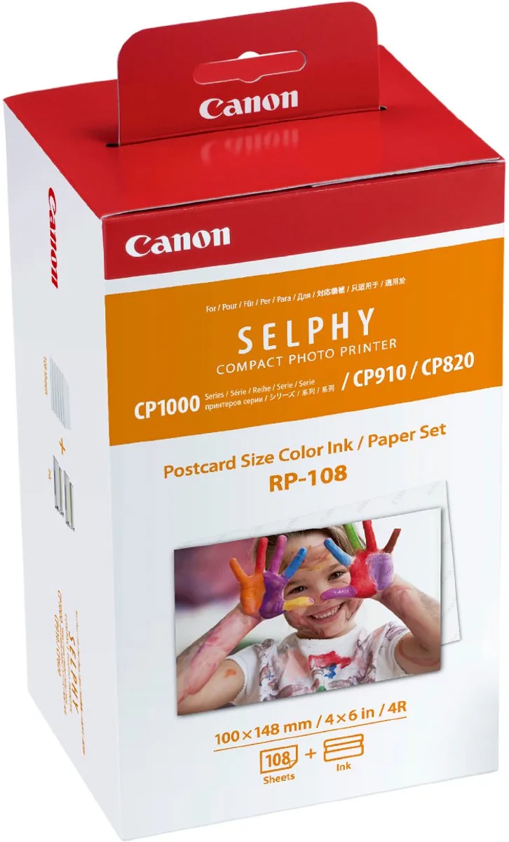 RP-108 - Instant fotopapier - Inkt/papierset - Voor SELPHY CP-printers - Origineel - 10 x 15 cm formaat - 108 sheets von Canon in Kleur – Produktfoto