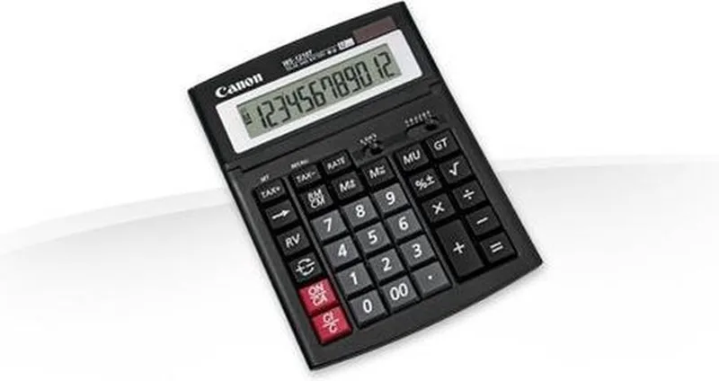 WS-1210T calculator Desktop Rekenmachine met display de Canon en Noir – photo produit