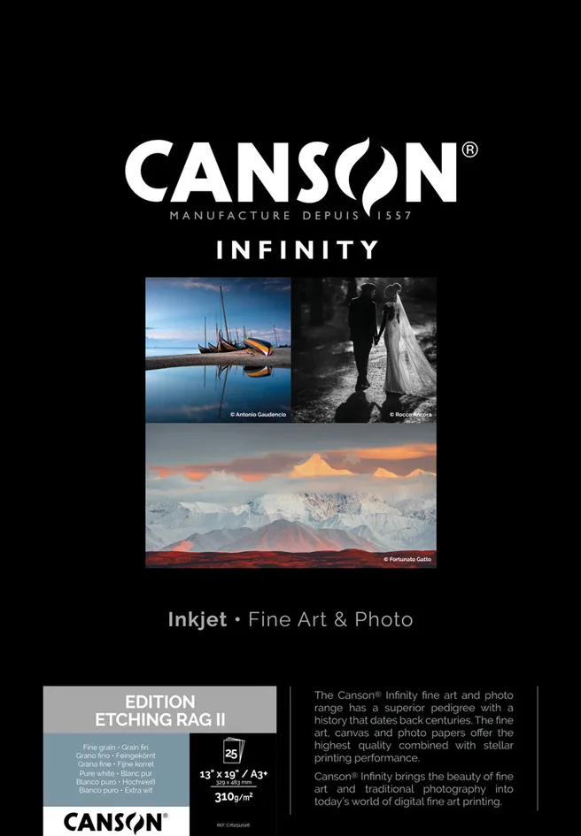 INFINITY Fotopapier Edition Etching Rag II, A3+ fra Canson – produktbillede