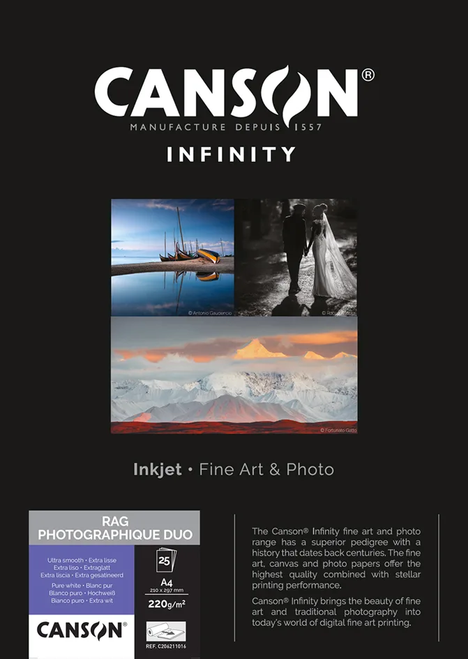 INFINITY Fotopapier , Rag Photographique Duo, , A3 fra Canson – produktbillede