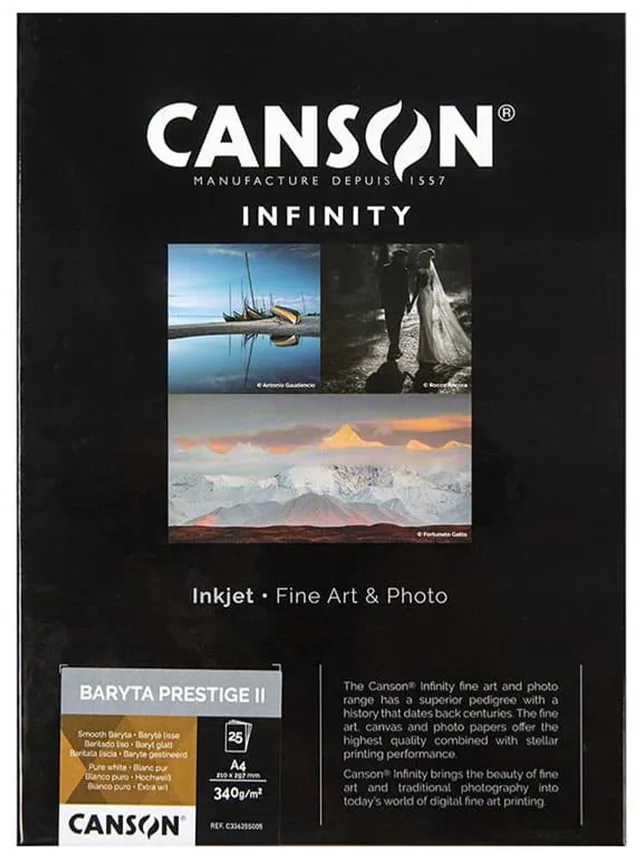PAPIER INIFINITY BARYTA PRESTIGE II 340G A4 25f