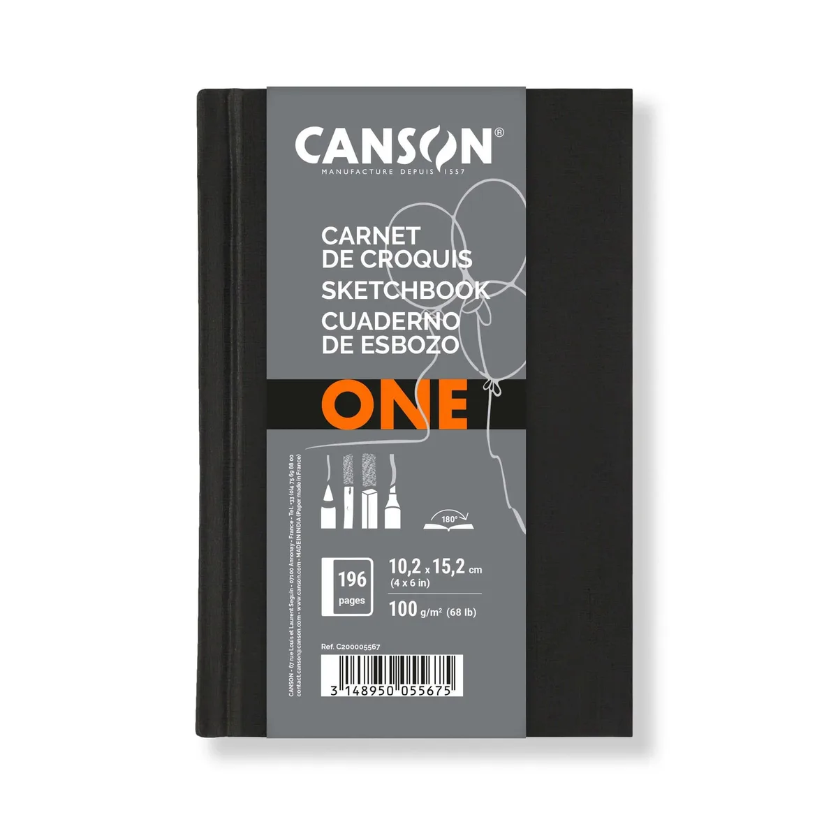 Schetsboek canson art book one hardcover 102x152mm fra Canson – produktbillede