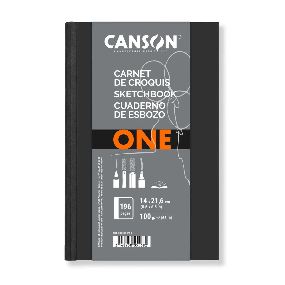 Schetsboek canson art book one hardcover 140x216mm de Canson – photo produit