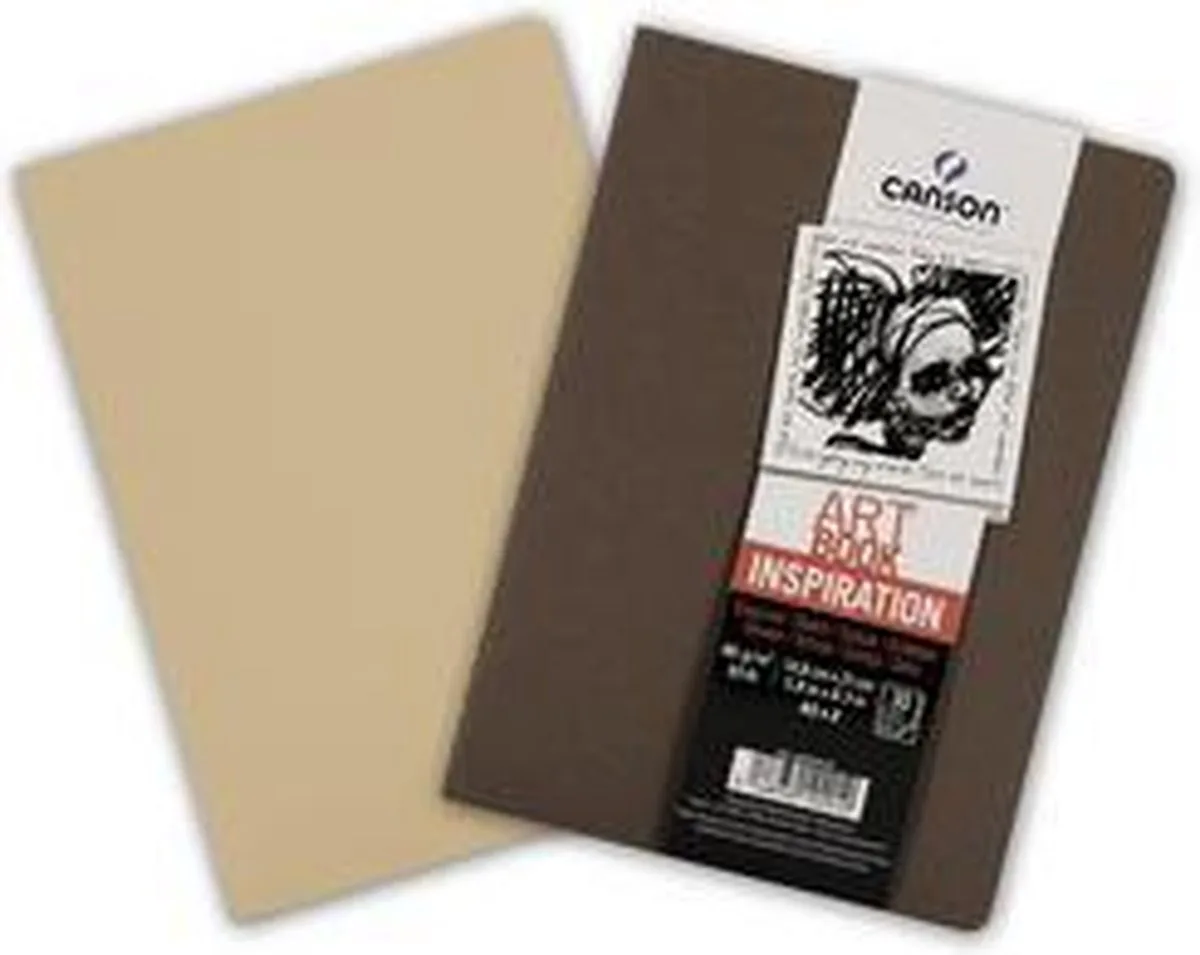 Schetsboek Kunstboek Inspiratie, A4, sepia / roze fra Canson i Hvid – produktbillede