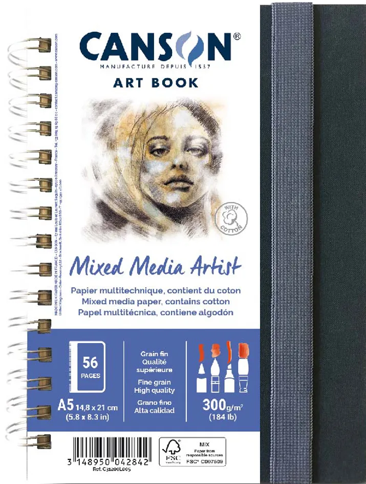 Skizzenbuch ART BOOK Mixed Media Artist, DIN A5 de Canson – photo produit