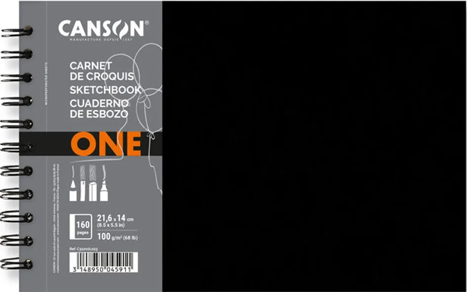 Skizzenbuch ONE, 279 x 216 mm, schwarz de Canson – photo produit