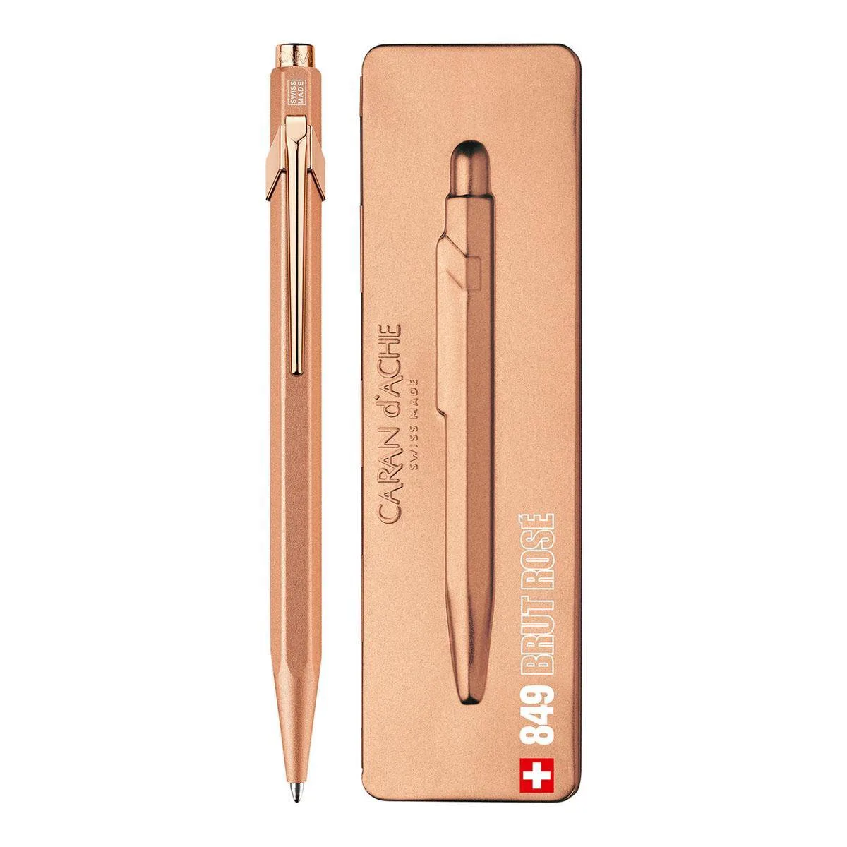 849 Brut Rosé ballpoint pen met magnetisch doosje fra Caran d'Ache i Rosékleurig – produktbillede