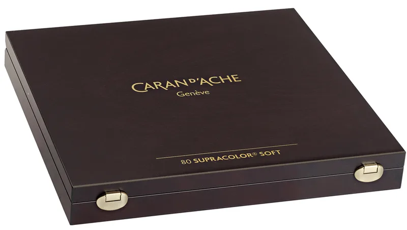 Buntstifte SUPRACOLOR, 80er Holzkoffer van Caran d'Ache – productfoto