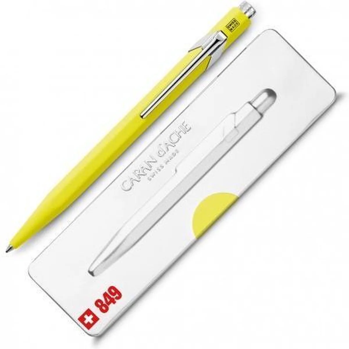 Caran d'Ache 849 Popline Balpen Fluo fra Caran d'Ache i Gul – produktbillede
