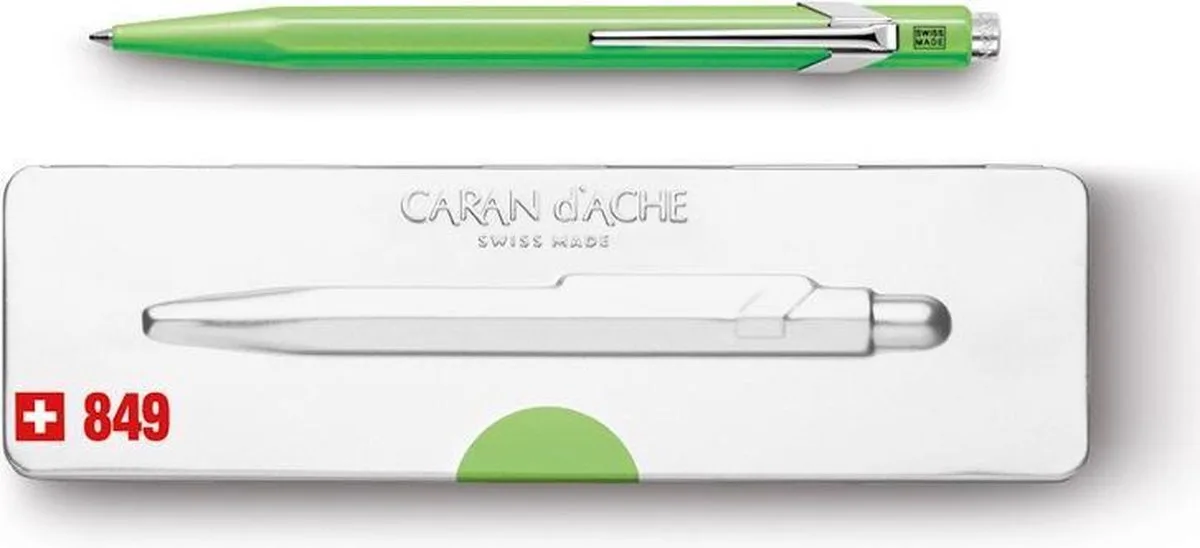 Caran d'Ache 849 Popline Balpen Fluo fra Caran d'Ache i Grøn – produktbillede