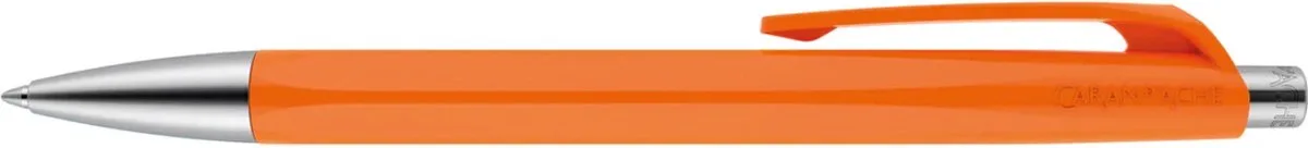 Caran d-Ache 888 Infinite Blauw Intrekbare balpen met klembevestiging Medium 1 stuk(s) fra Caran d'Ache i Orange – produktbillede