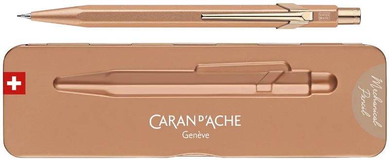 Druckbleistift 844 Brut Rosé, 0,7 mm, roségold by Caran d'Ache – product photo