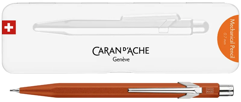 Druckbleistift 844 Colormat-X, 0,7 mm, orange by Caran d'Ache – product photo