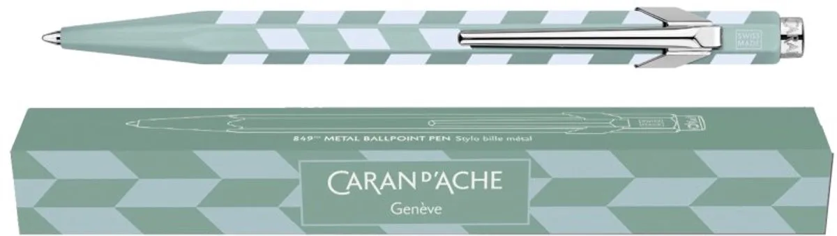 drukbalpen 849 MOSAIC, aluminium, M-punt zwart fra Caran d'Ache i Dennegroen – produktbillede