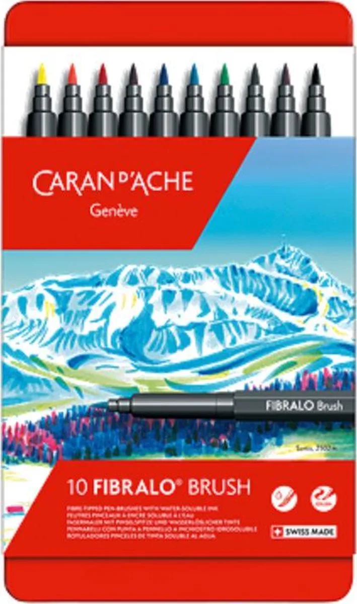 Fibralo BRUSH viltstiften 10 von Caran d'Ache in Mehrfarbig – Produktfoto