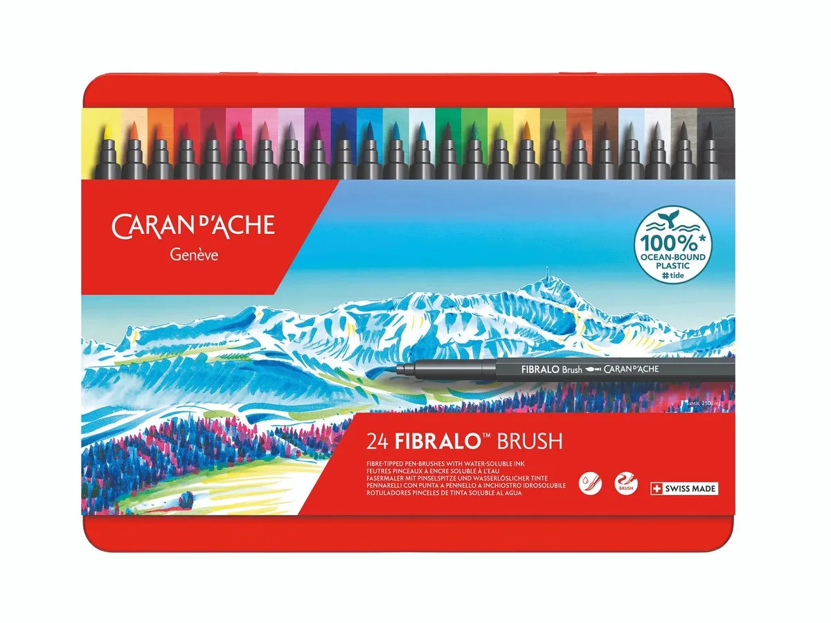 Fibralo BRUSH viltstiften 24 van Caran d'Ache in Meerkleurig – productfoto