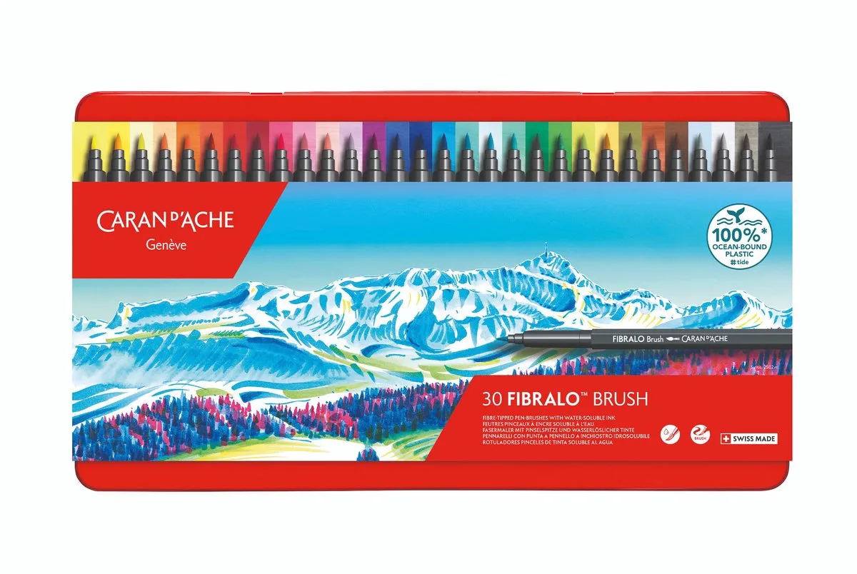 Fibralo BRUSH viltstiften 30 fra Caran d'Ache i Flerfarvet – produktbillede
