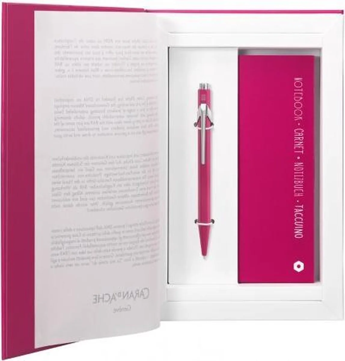 pen gift set limited edition van Caran d'Ache in Roze – productfoto