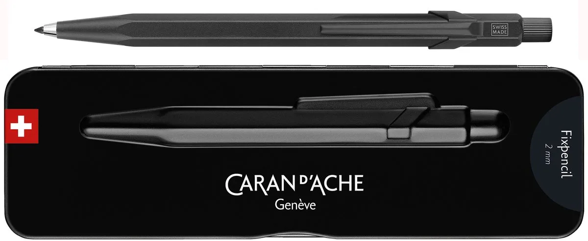 Minenhalter Fixpencil BLACK CODE, schwarz von Caran d'Ache in Schwarz – Produktfoto