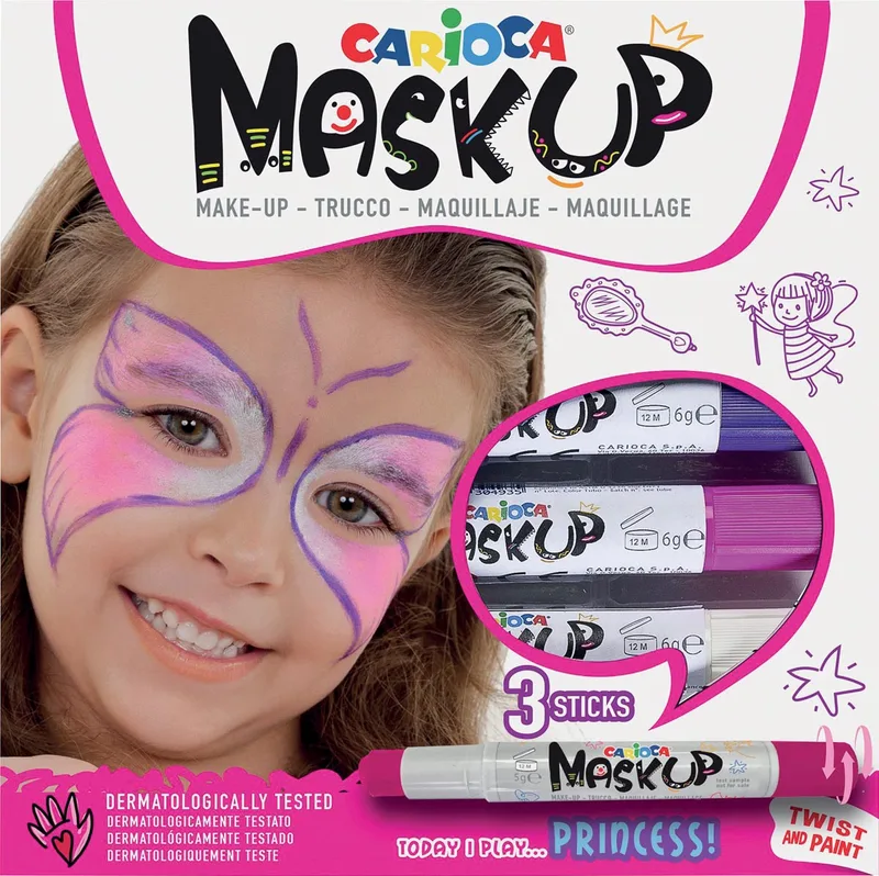 maquillagestiften Mask Up Princess, doos met 3 stiften by Carioca – product photo