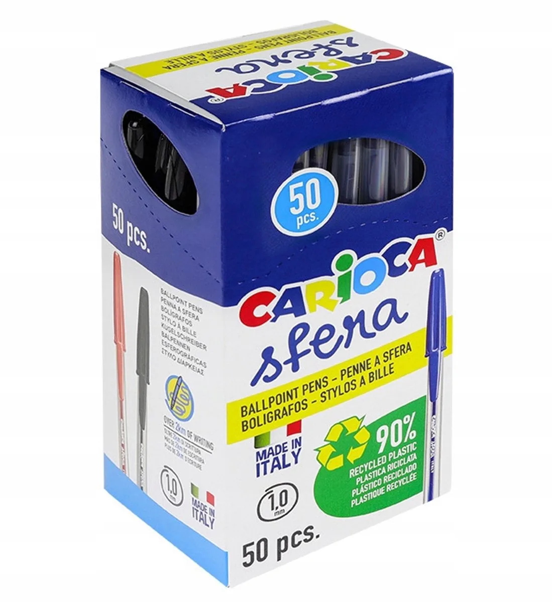 Sfera zwarte pennen (50 stuks) - 1mm lijn van Carioca in Zwart – productfoto
