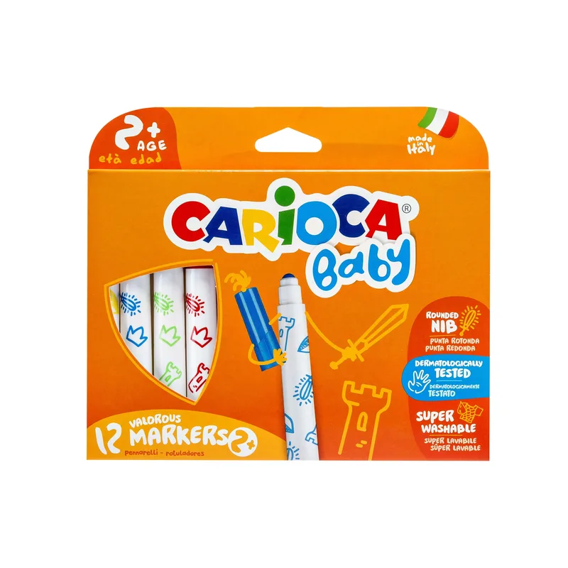 Viltstiften carioca baby set 12 kleuren | 12 stuks von Carioca – Produktfoto