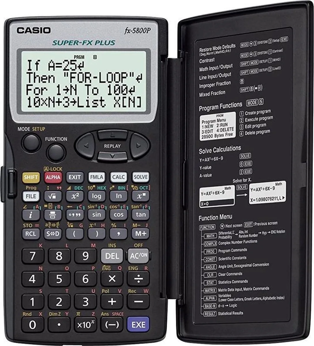 FX-5800 P - Wetenschappelijke rekenmachine de Casio en Noir – photo produit