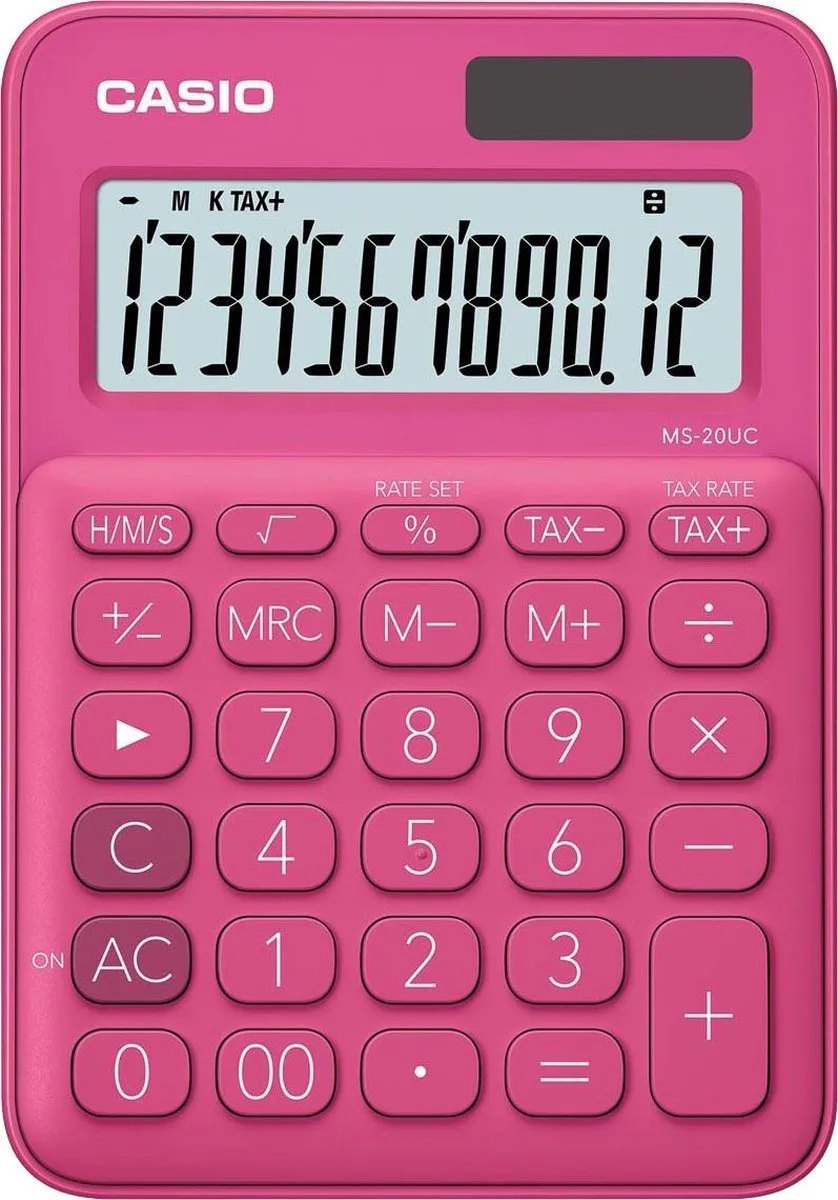 MS-20UC-RD calculator Desktop Basic de Casio en Rouge – photo produit
