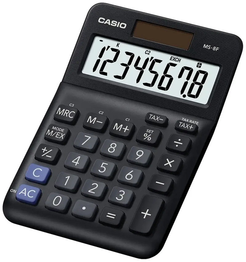 MS-8F Tischrechner Schwarz Display (Stellen): 8 batteriebetrieben, solarbetrieben (L x B x H) 149 x 101 x 148.5 mm de Casio – photo produit