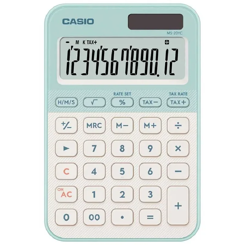 Rekenmachine Casio MS-20YC-LG groen van Casio – productfoto 2 van 2