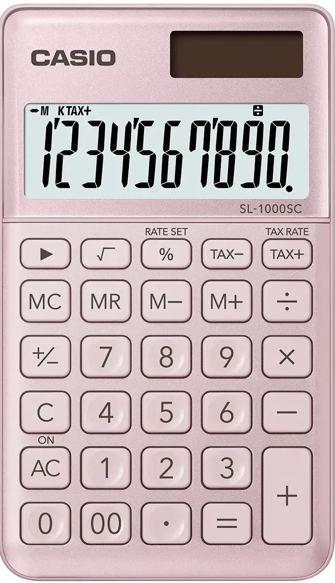 SL-1000SC Taschenrechner Rosa Display (Stellen): 10 solarbetrieben, batteriebetrieben (B x H x T) 71 x 9 x 120 mm de Casio – photo produit