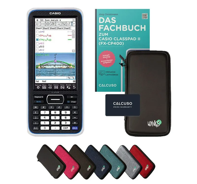 Taschenrechner Classpad II inkl. Schutztasche & Fachbuch (176 S) by Casio in Black – product photo