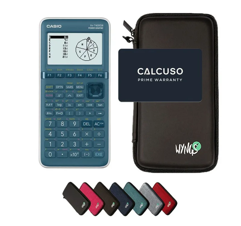 Taschenrechner fx-7400GIII Grafikrechner inkl. WYNGS Schutztasche by Casio in Black – product photo