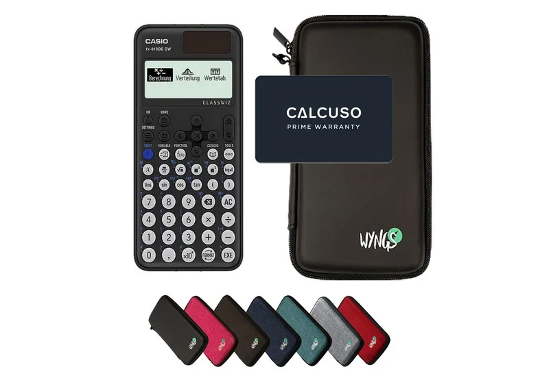 Taschenrechner fx-810DE CW ClassWiz inkl. WYNGS Schutztasche de Casio en Noir – photo produit