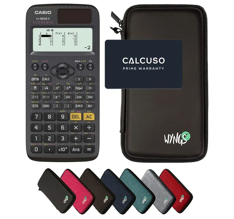 Taschenrechner fx-85DE X ClassWiz inkl. WYNGS Schutztasche de Casio en Noir – photo produit