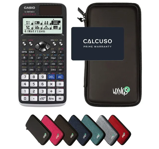 Taschenrechner fx-991DE X ClassWiz inkl. WYNGS Schutztasche